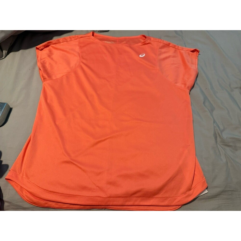 Womens Asics Orange Shirt  Activewear Workout Top Size Large